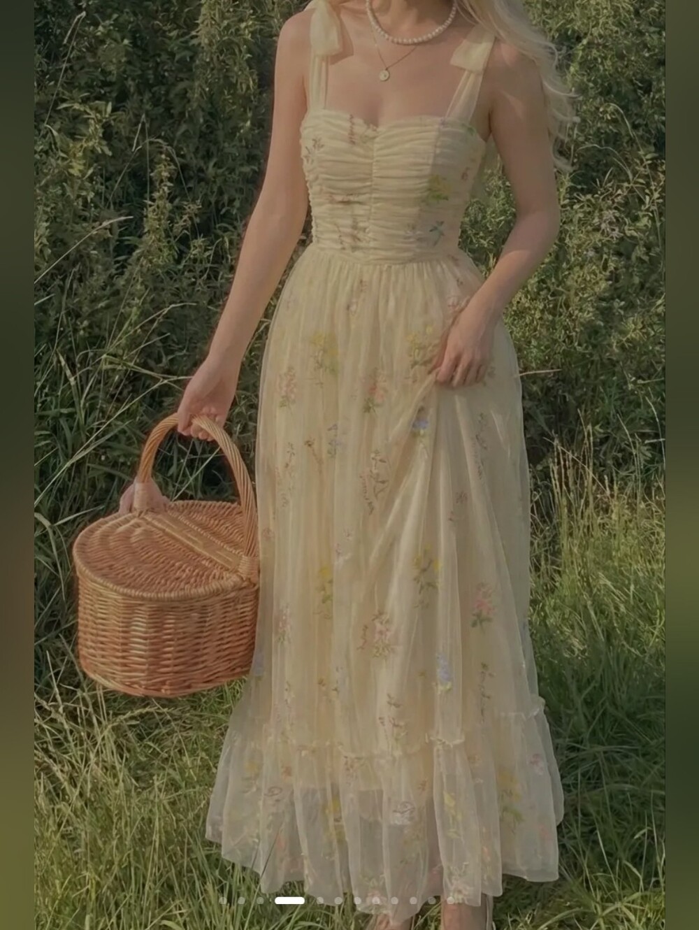 Embroidered Tulle Dress